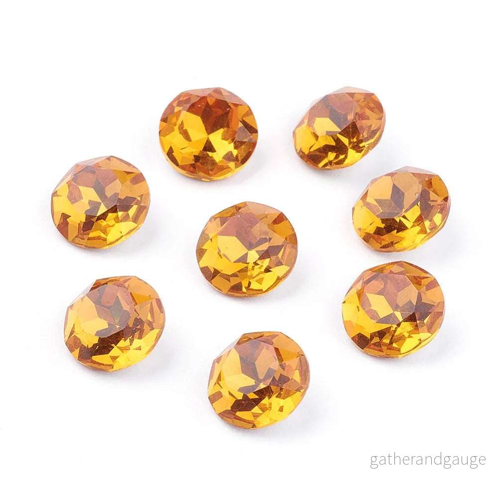 Kinesisk strass - Round stone Sunflower 10mm 1 styck - Bild 2