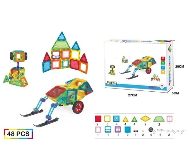 Magnetiskt byggset – 48 delar – Magmaster Magnetiskt byggset – 48 delar – Magmaster