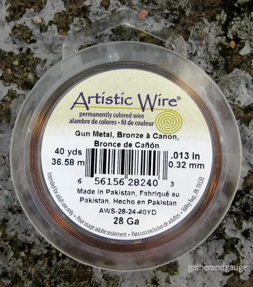 Artistic Wire 28 Ga - Gun Metal 1 rulle