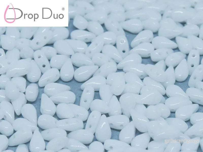 DropDuo® – Chalk White 3x6mm, 30-pack DropDuo® – Chalk White 3x6mm, 30-pack