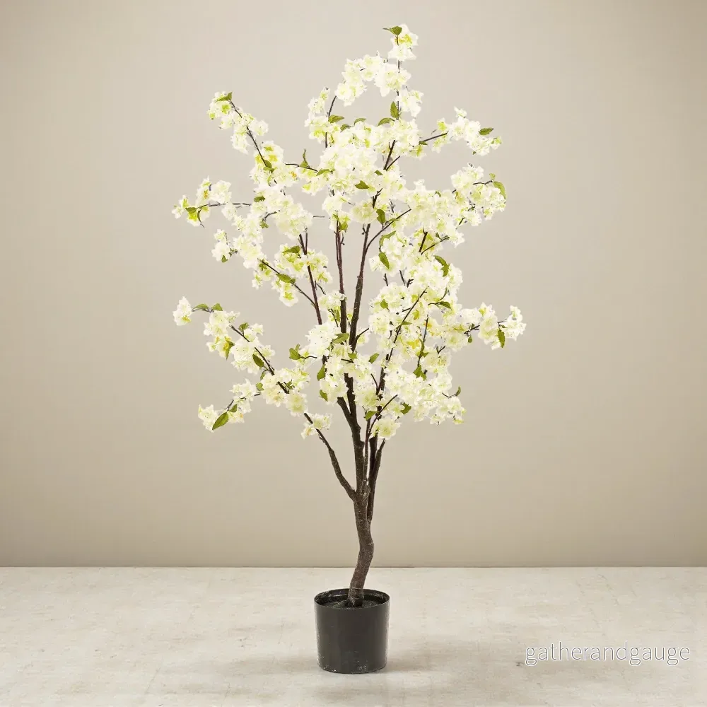 Konstplanta – Kersenbloesem – Wit – 135cm