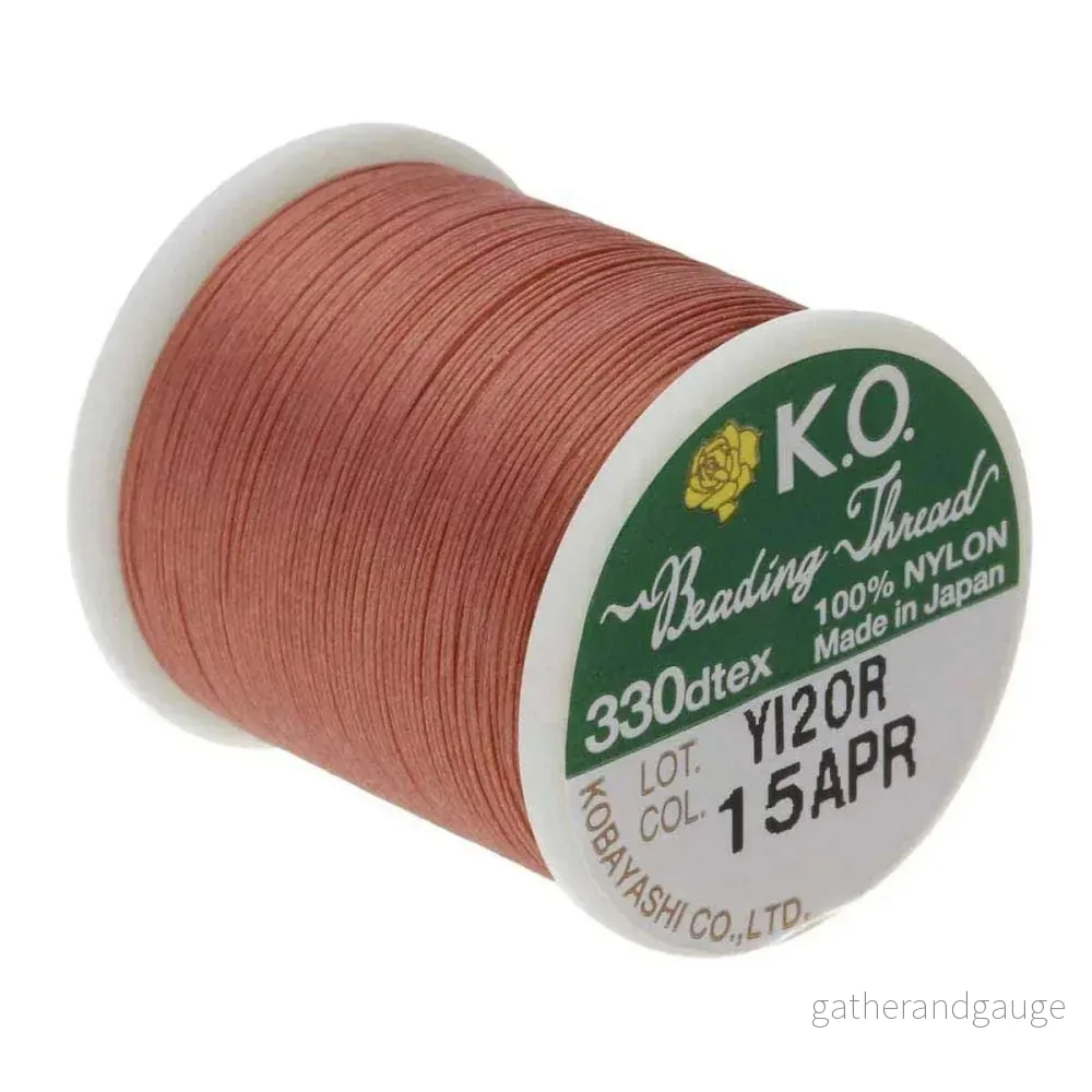 K.O pärltråd - Apricot, 1 rulle - Bild 3