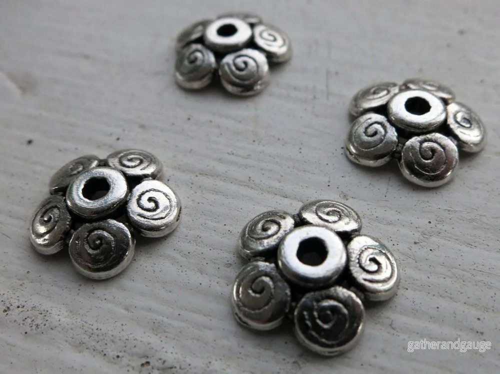 Pärlhattar Silverfärgade - Rundlar 11mm, 4-pack - Bild 2