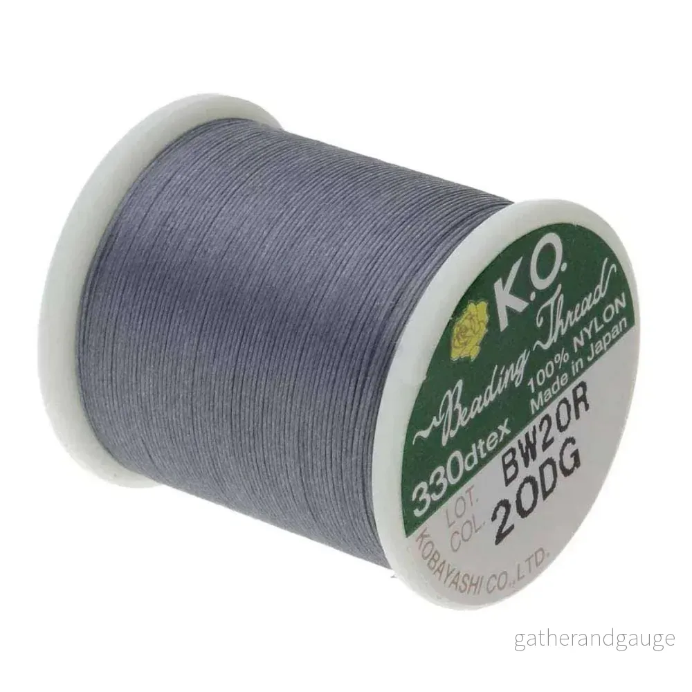 K.O pärltråd - Dark grey, 1 rulle - Bild 3