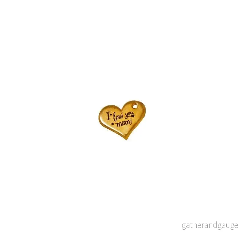 Berlock 24k Guldpläterad - I Love You Mom 1 styck