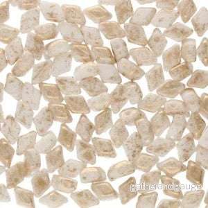 Matubo Mini Gemduo – Chalk Gold Splash 6x4mm, 5 gram Matubo Mini Gemduo – Chalk Gold Splash 6x4mm, 5 gram