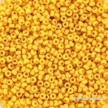 Miyuki Seed Beads - Duracoat Opaque Banana 15/0, 10 gram