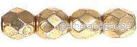 Tjeckiska Firepolish – Coated Golden 4 mm, 50-pack