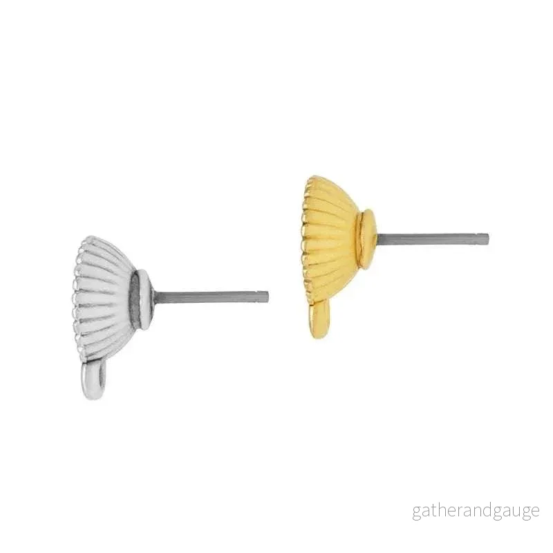 Örstickare Silverpläterad - Rund med grön mitt, 2-pack - Bild 2