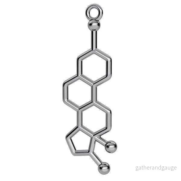 Berlock 925 Silver Svart Rhodium – Östrogen 1 styck