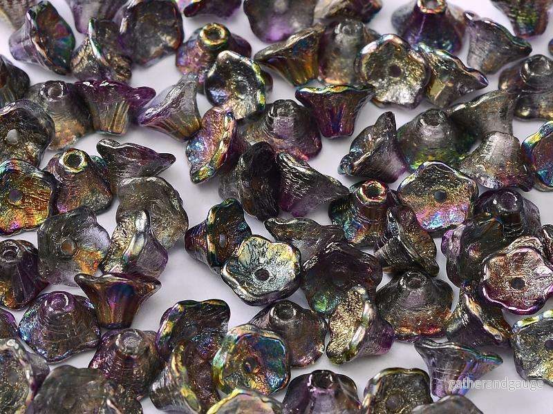 Flower Cup Beads – Crystal Magic Purple 7×5 mm, 20-pack Flower Cup Beads – Crystal Magic Purple 7×5 mm, 20-pack
