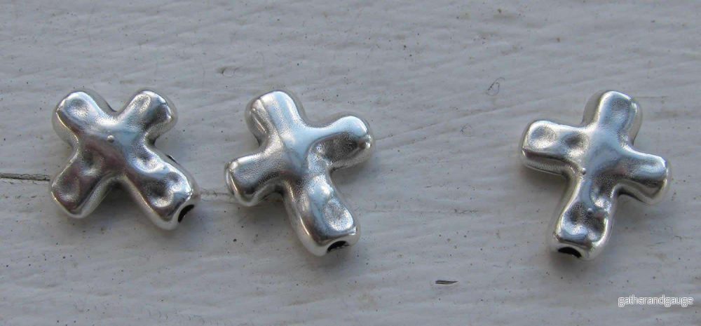 Mellandel Silverfärgad Kors, 3-Pack Mellandel Silverfärgad Kors, 3-Pack