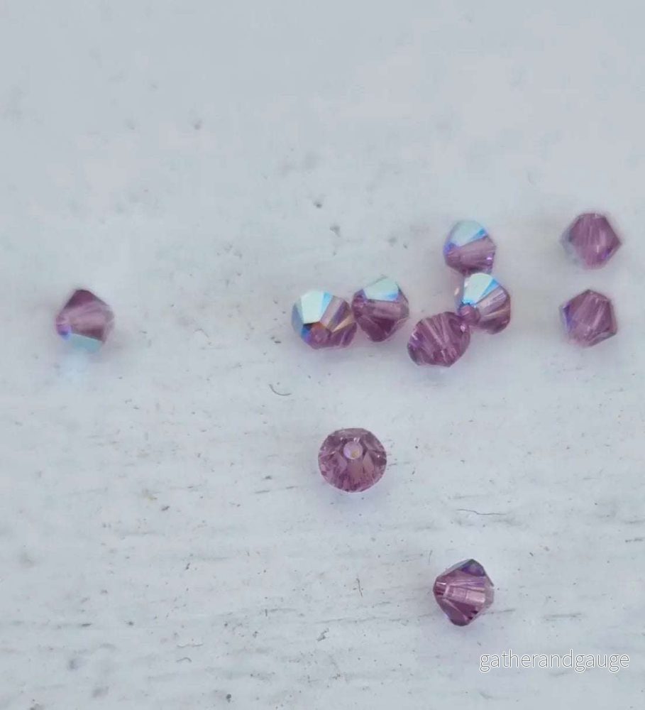 Swarovski Crystals Bicone (5328) - Iris AB 3mm, 10-pack
