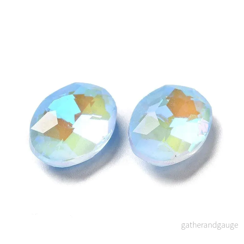 Kinesisk strass - Oval Light Sapphire Shine 14x10mm 1 styck - Bild 2