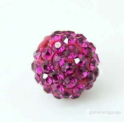 Strasspärlor halvborrade - Rosa 6 mm 2- pack