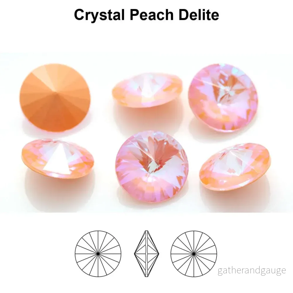 Aurea Crystals A1122 Rivoli – Crystal Peach DeLite 12mm 1 styck Aurea Crystals A1122 Rivoli – Crystal Peach DeLite 12mm 1 styck