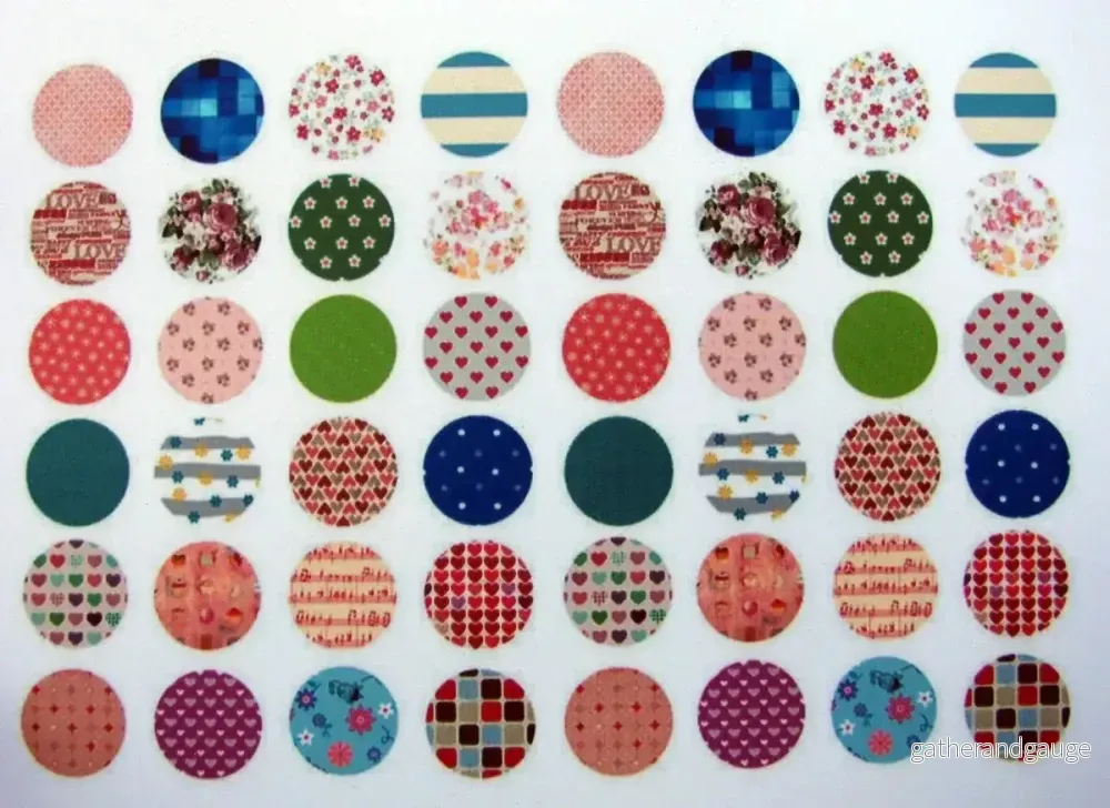 Bildark Rund – Mönster- mix 12mm, 1 ark Bildark Rund – Mönster- mix 12mm, 1 ark