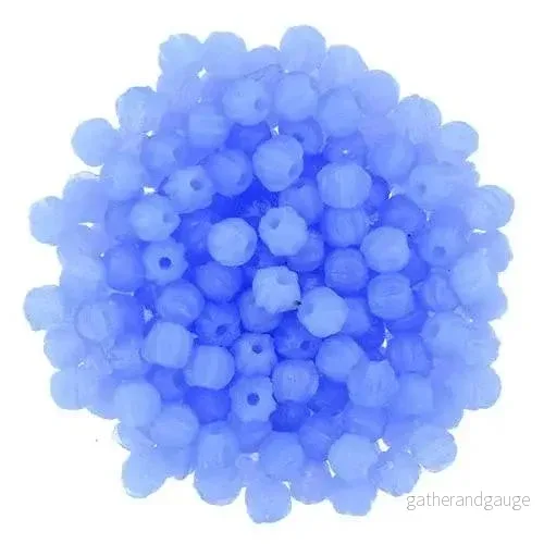 Tjeckiska Melon Round - Opal Sapphire 3mm 50-pack