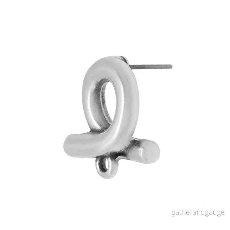 Örstickare Silverfärgad - Loop 14x15mm, 2-pack