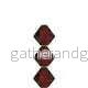 Tjeckiska MC Bicone - Garnet 4 mm, 1 sträng