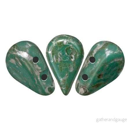 Amos® par Puca® - Opaque Green Turquoise Patina Silver, 10 gram