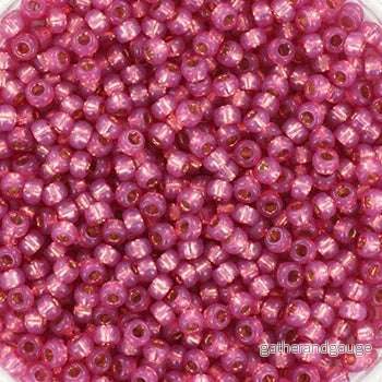 Miyuki Seed Beads - Silverlined Alabaster Dyed Dark Rose 11/0, 10 gram