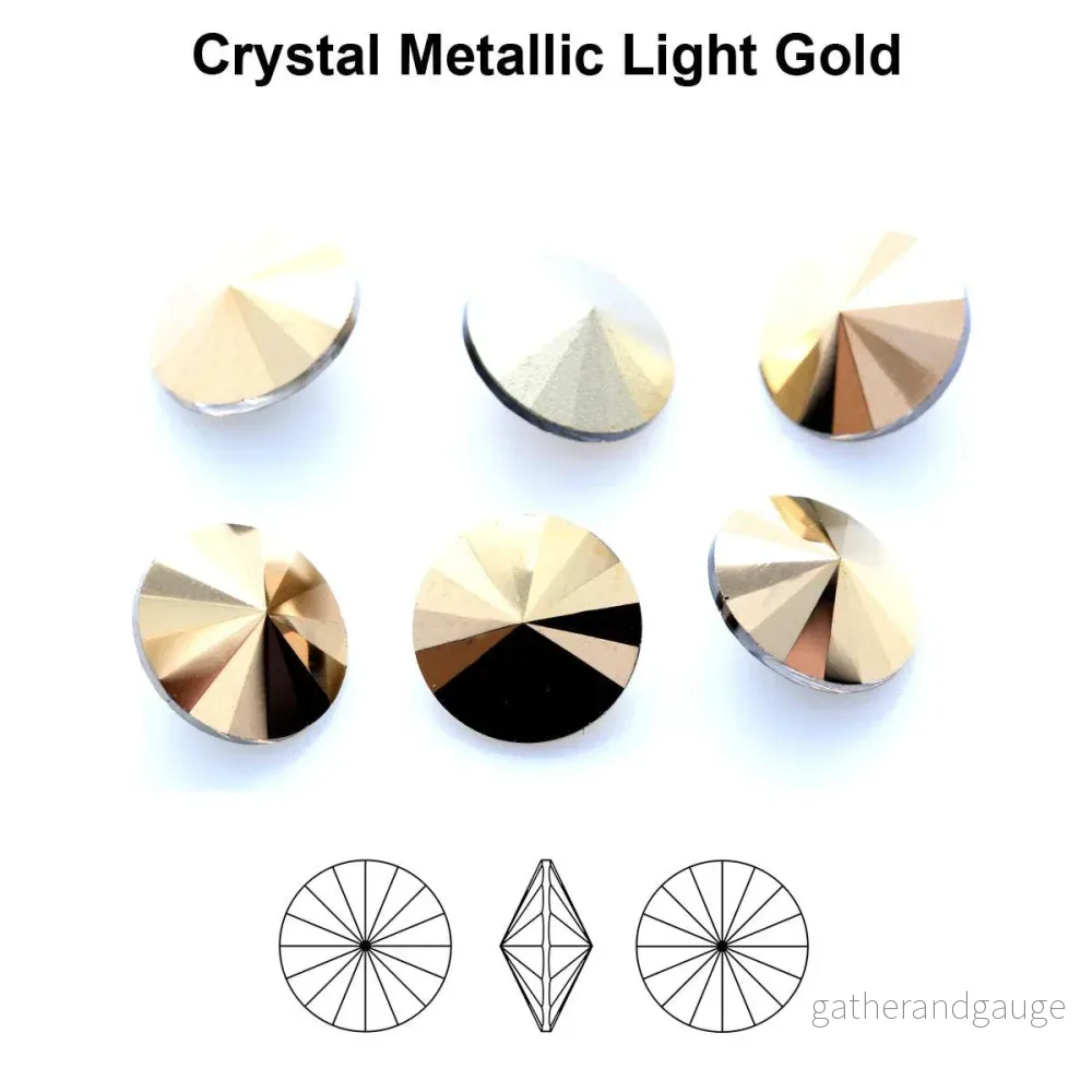 Aurea Crystals A1122 Rivoli – Crystal Metallic Light Gold 12mm 1 styck Aurea Crystals A1122 Rivoli – Crystal Metallic Light Gold 12mm 1 styck
