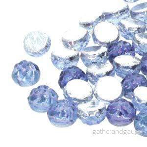 Baroque Cabochon - Backlit Violet Ice 7mm 2-håls 10-pack