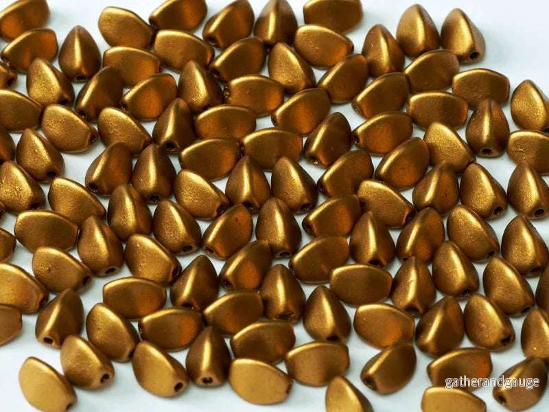 Pinch Bead - Brass Gold 5mm