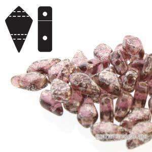 Kite Bead - Silver Splash Amethyst 9x5mm, 10 gram