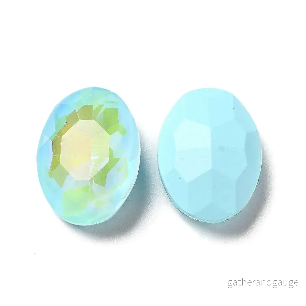 Kinesisk strass – Oval Aquamarine Shine 18x13mm 1 styck Kinesisk strass – Oval Aquamarine Shine 18x13mm 1 styck
