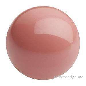 Preciosa Pearl Round - Maxima Salmon Rose 6 mm 1 sträng