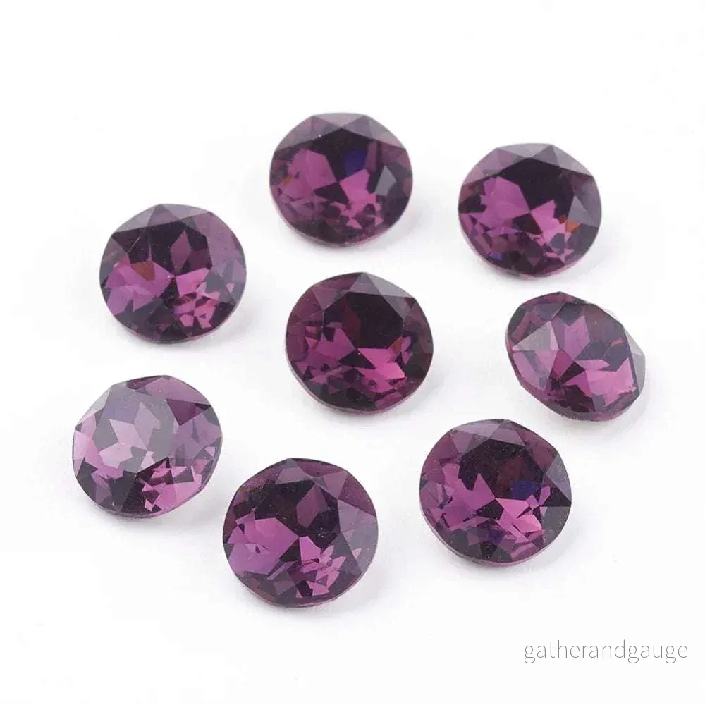 Kinesisk Strass - Round stone Amethyst 8mm 1 styck - Bild 2