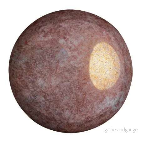 Cabochon par Puca® – Opaque Mix Violet/Gold Ceramic Look 25 mm, 1 styck