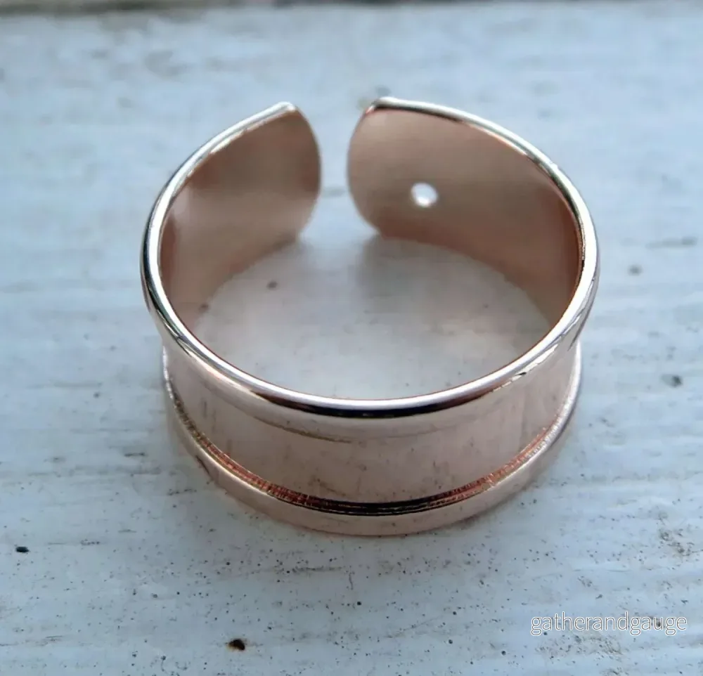 Ringstomme Roséguldfärgad – för breda band 5mm 1 styck
