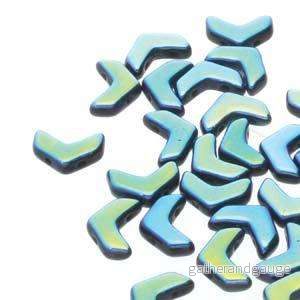 Chevron Duo - Jet Full AB 10x4mm, 1 sträng