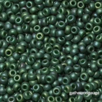 Miyuki Seed Beads - Metallic Matte Luster Sage Green 11/0, 10 gram