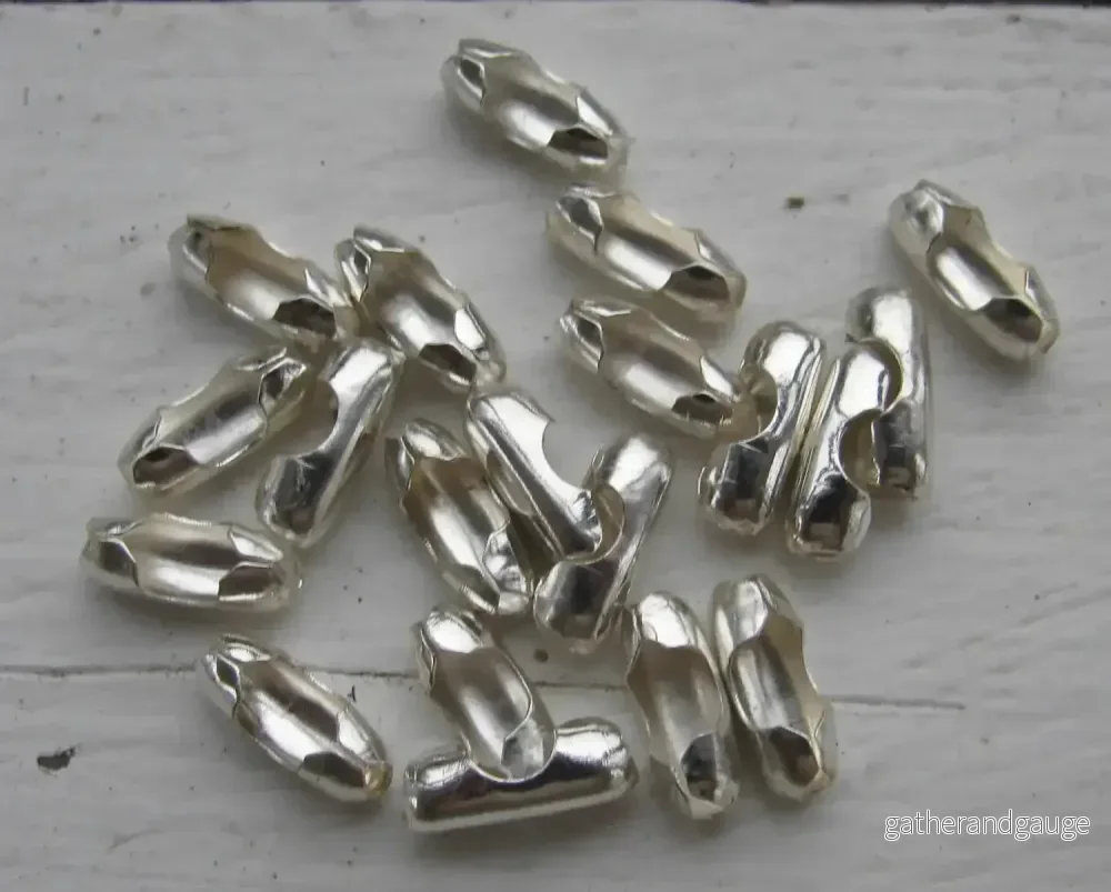 Lås till Kulkedja - Ljust silverfärgad 3 mm, 20-pack