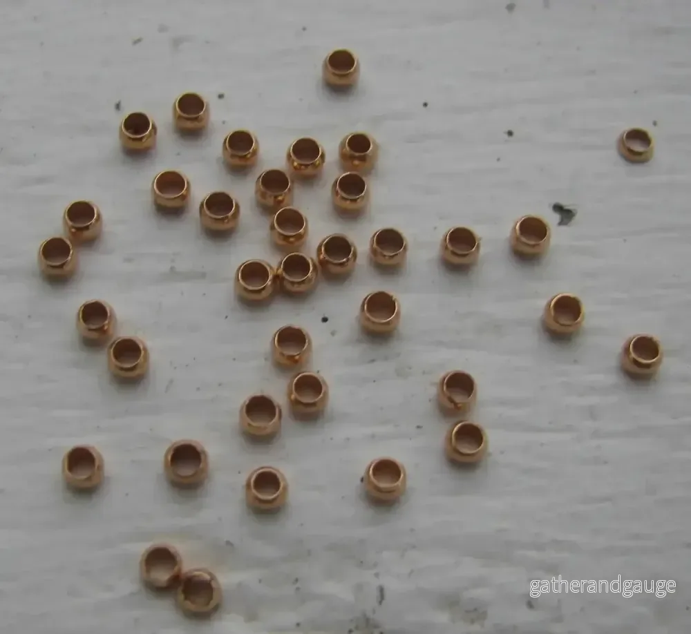 Klämpärlor - Roséguldfärgade 2,5mm, 50-pack