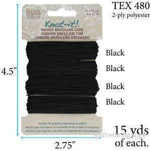 Knot-it Waxed Brazilian cord - Svart 4 x 13,7 m - Bild 3