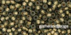 TOHO Seed Beads - Gold-Lined Frosted Black Diamond 11/0, 10gram
