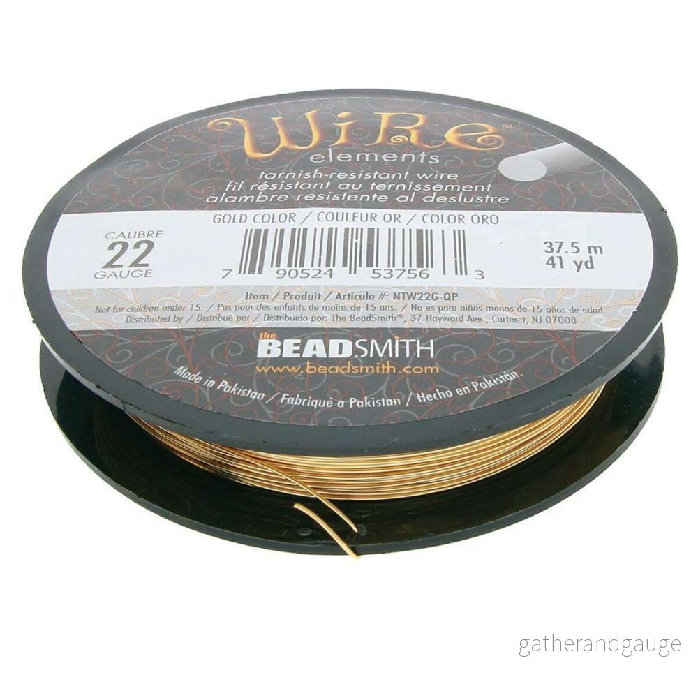 Wire Elements 22Ga - Guldfärgad Non Tarnish 1 stor rulle - Bild 2