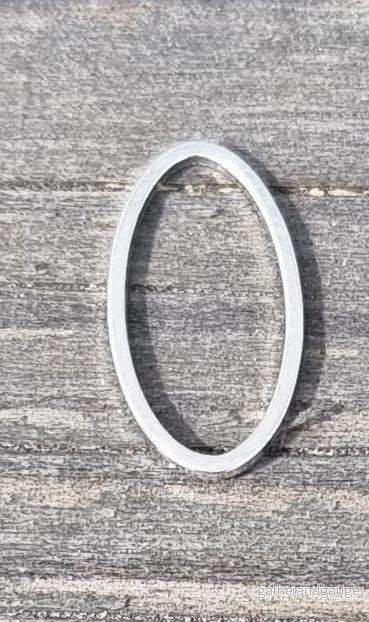 Oval Silverpläterad - 15x8mm 1 styck