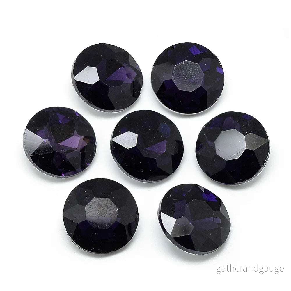 Kinesisk strass - Round stone Lila 10mm 1 styck - Bild 2