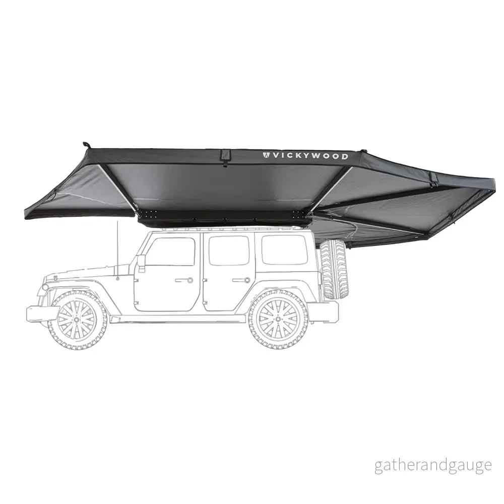 270° Awning Leaf Extended Left 250cm Grey