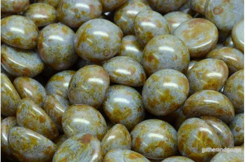 Cabochon – Grey Mustard 12mm, 6-pack Cabochon – Grey Mustard 12mm, 6-pack
