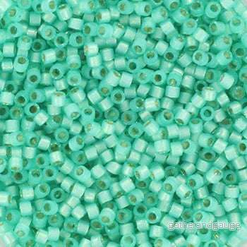 Miyuki Delica - Silverlined Dyed Alabaster Aqua Green 11/0, 5 gram