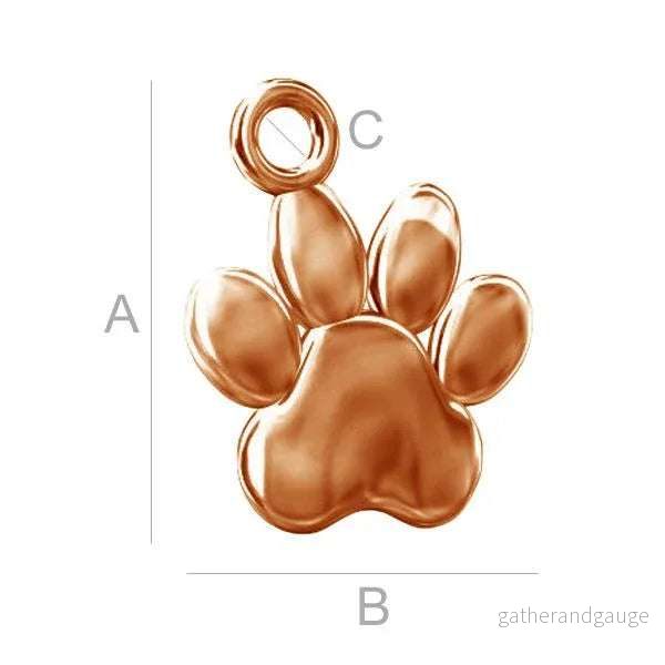Berlock 925 Silver 18K Rose Gold plated – Hundtass 1 styck Berlock 925 Silver 18K Rose Gold plated – Hundtass 1 styck