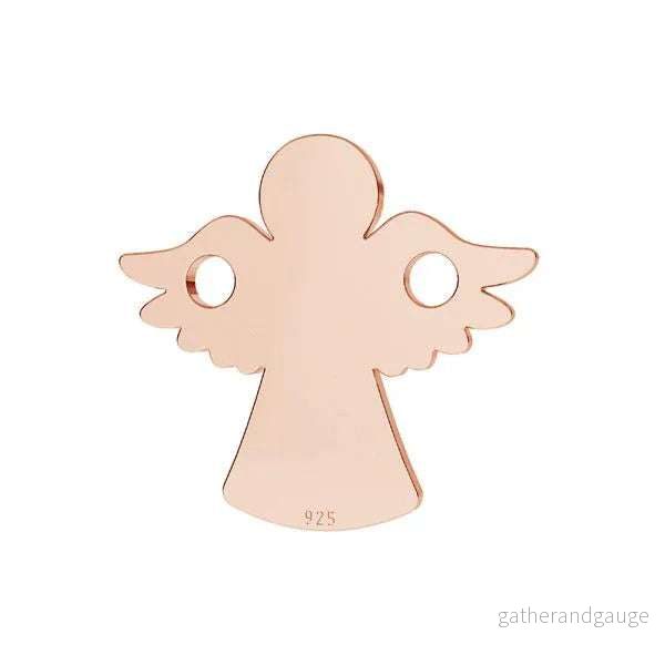 Connector 925 Silver 18K Rose Gold – Ängel 13mm 1 styck Connector 925 Silver 18K Rose Gold – Ängel 13mm 1 styck