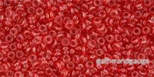 TOHO Demi Round – Transparent – Aurora Red 11/0, 5gram